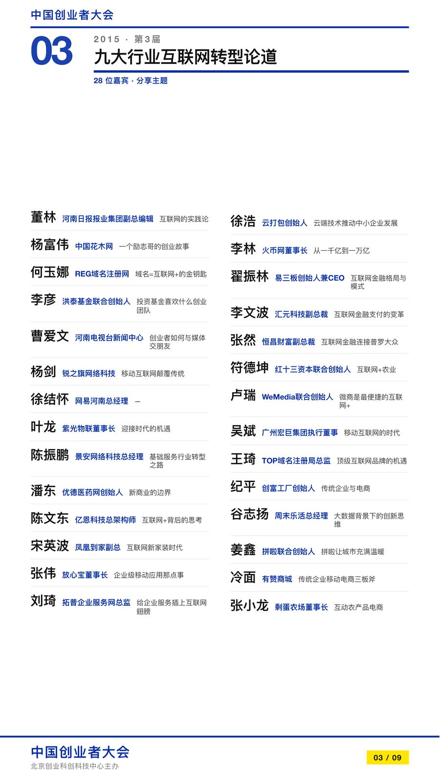 第三届中国创业者大会(2015)档案图