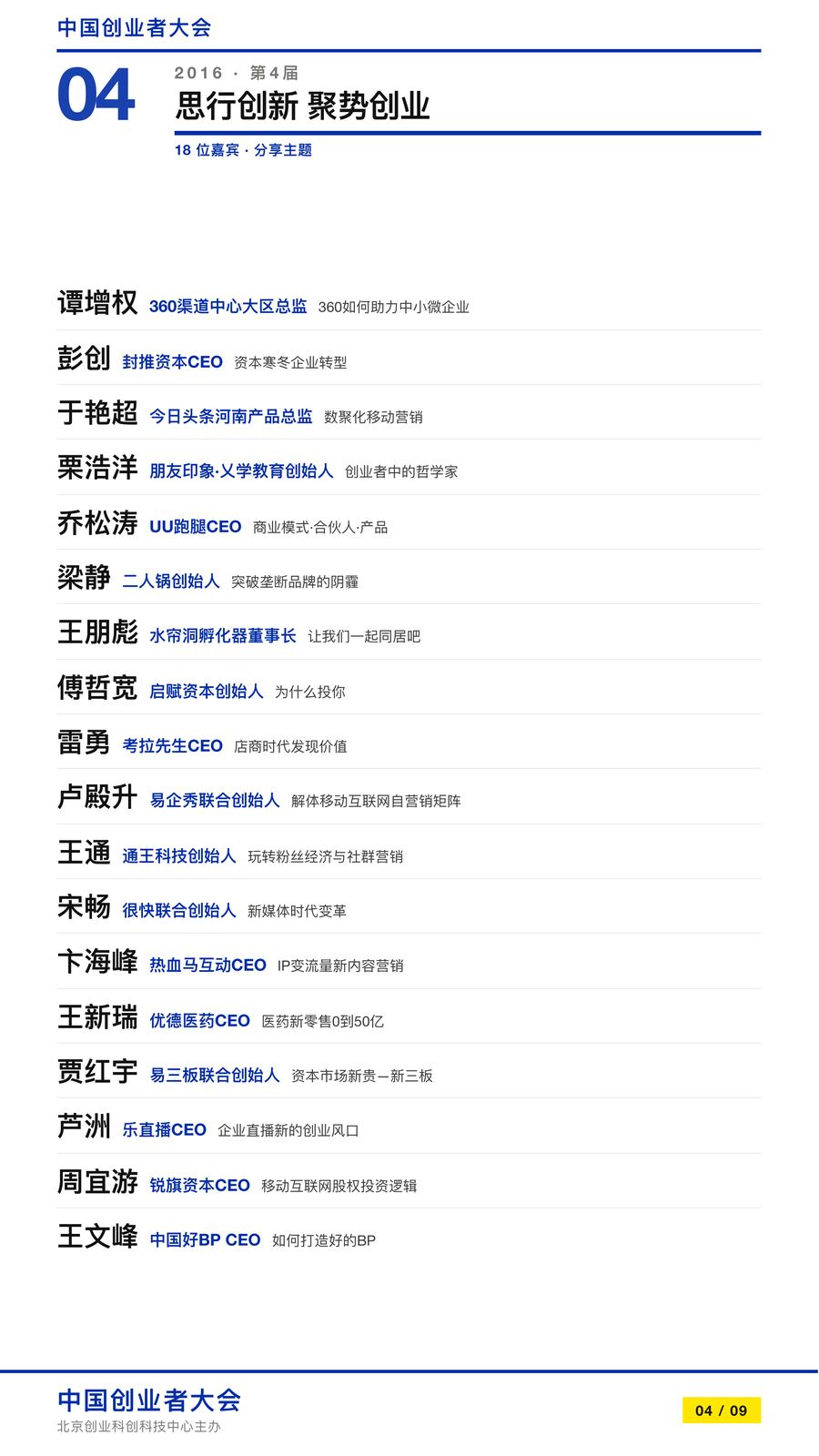 第四届中国创业者大会(2016)档案图