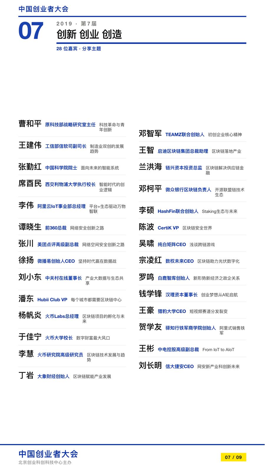 第七届中国创业者大会(2019)档案图