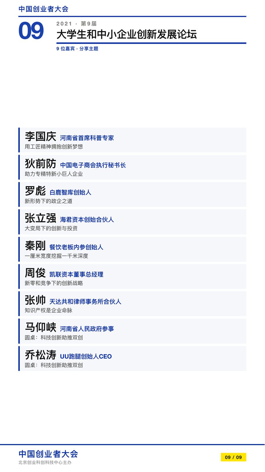 第九届中国创业者大会(2021)档案图